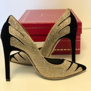 Rene Caovilla Black Venezia Pumps